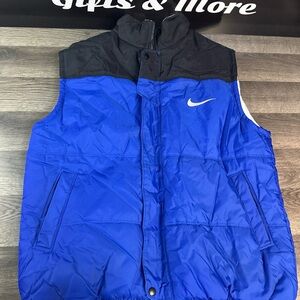 Vintage Nike Men's Black and Blue Vest